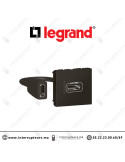 Prise HDMI V2.0 Legrand Mosaic 2M Noir mat 079479L Casablanca Maroc