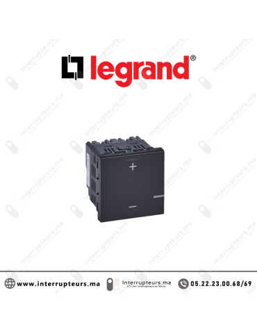 Interrupteur variateur Legrand Mosaic Noir mat 079107L Casablanca Maroc