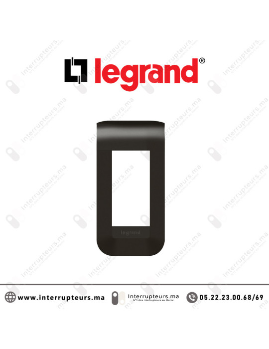 Plaque 1M Legrand Mosaic Noir mat 079041L Casablanca Maroc