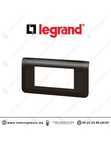 Plaque Legrand Mosaic 4M hor Noir mat 079054L Casablanca Maroc