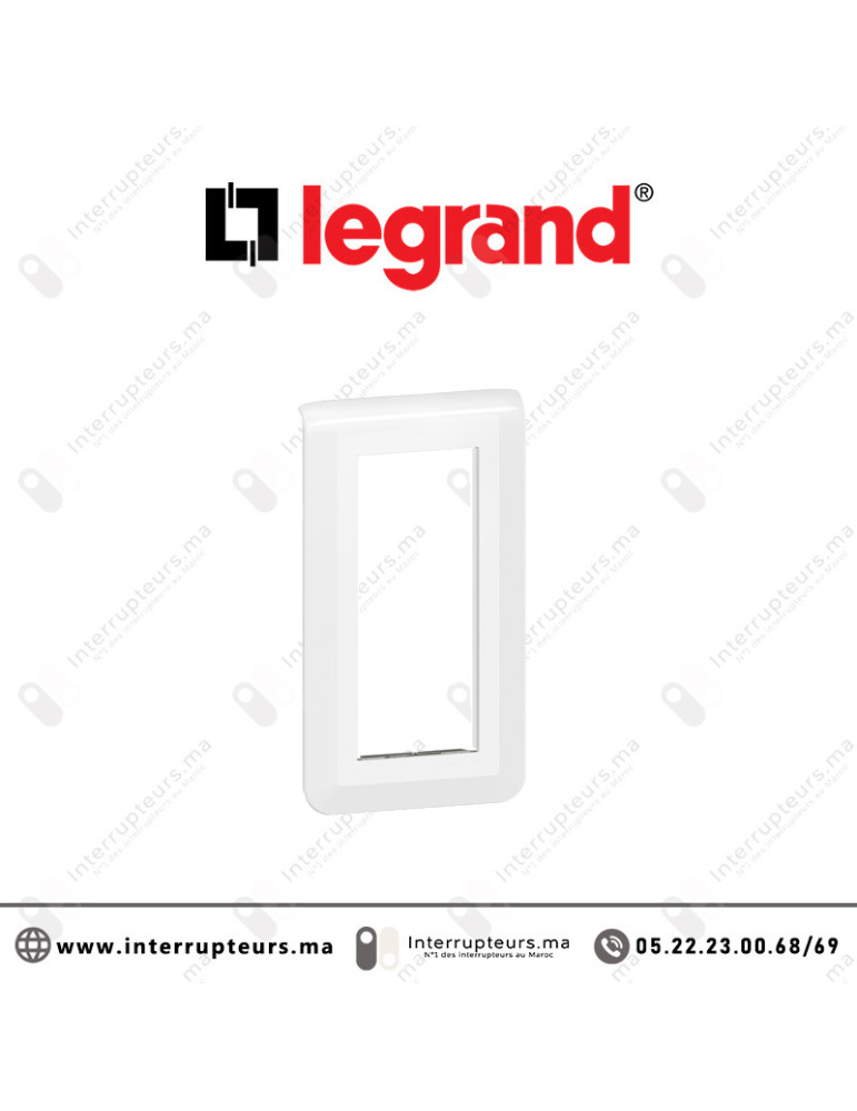 Plaque vertical 5 modules Legrand Mosaic Blanc 078825L Casablanca Maroc