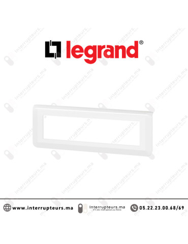 Plaque 8 modules Legrand Mosaic Blanc 078818L Casablanca Maroc