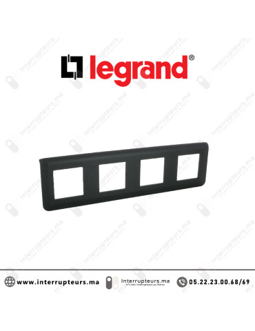 Plaque 4x2 modules Mosaic Legrand hor Noir mat 079008L Casablanca Maroc