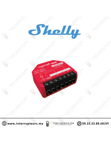 Relais domotique SHELLY Wi-Fi éclairage avec mesure de consommation SHELLY-1PM Casablanca Maroc
