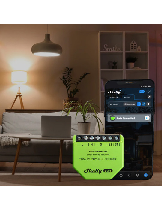 Relais domotique SHELLY Wi-Fi dimmable SHELLY-DIMMER3 Casablanca Maroc