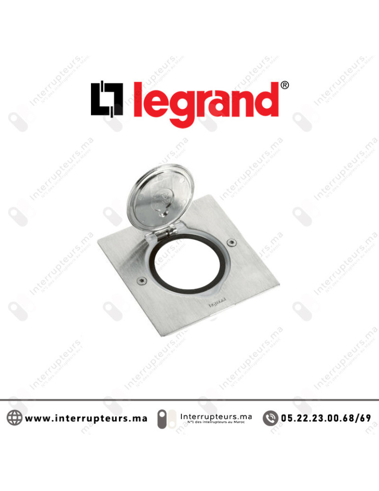 Platine de sol Legrand inox brossé carrée (vide) 089700 Casablanca Maroc