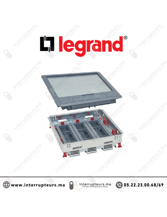 Kit boîte de sol Legrand 24 modules + couvercle (vide) 088011 Casablanca Maroc