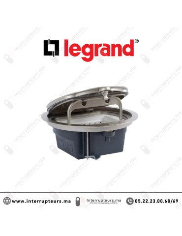 Boîte de sol Legrand IP66 4 modules inox avec couvercle sur charnière (vide) 088064 Casablanca Maroc