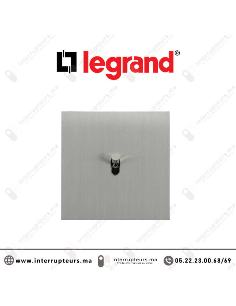 Legrand art d'Arnould va-et-vient acier brossé 67401 Casablanca Maroc