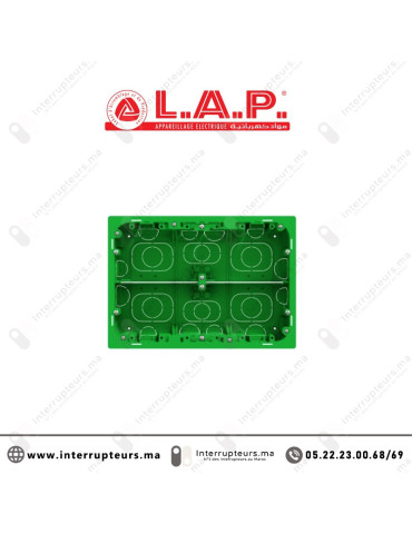 Boîte d'encastrement LAP rectangle 2 & 3 modules 7313 Casablanca Maroc