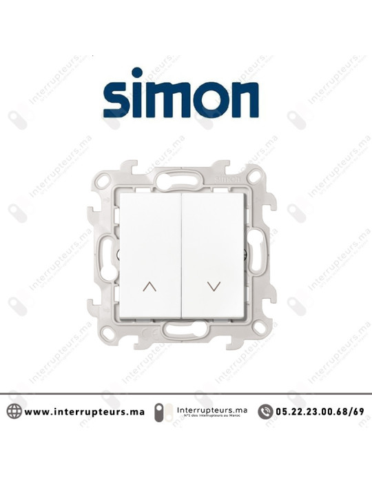 Poussoir volets roulants SIMON 24 blanc 2410331-030 Casablanca Maroc