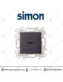 Prise HDMI SIMON 24 graphite 2411094-038 Casablanca Maroc