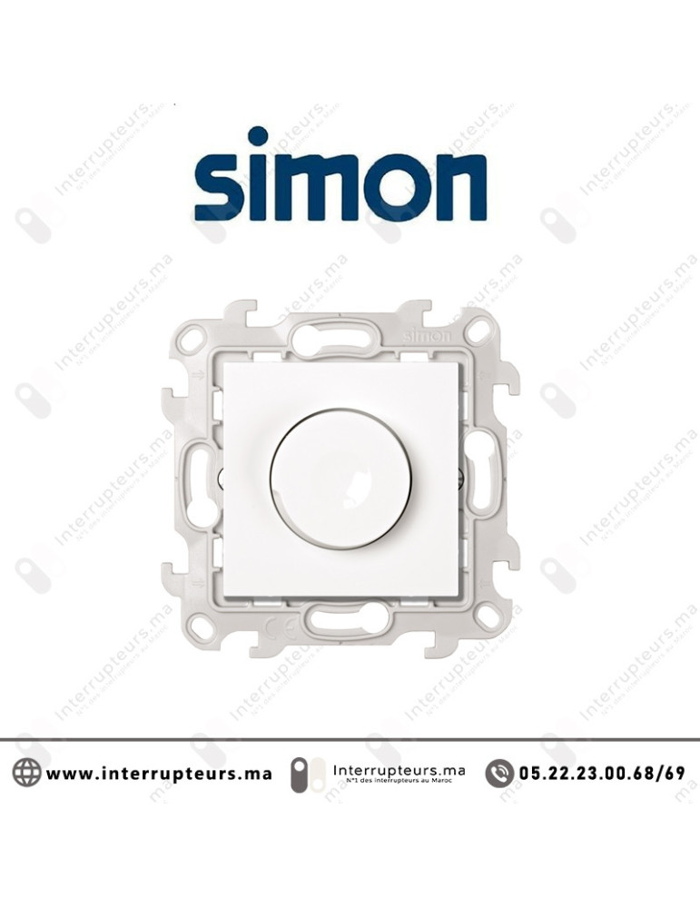 Variateur 500W SIMON 24 blanc 2410313-030 Casablanca Maroc