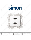 Prise HDMI + USB SIMON 24 blanc 2411095-030 Casablanca Maroc