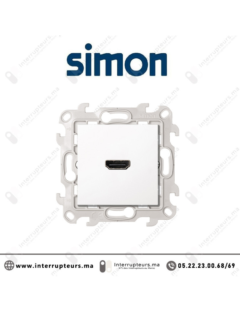 Prise HDMI SIMON 24 blanc 2411094-030 Casablanca Maroc