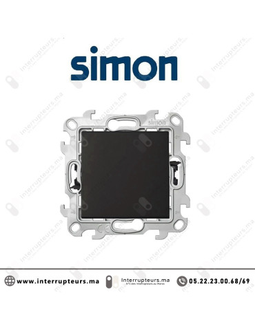 Interrupteur Va & vient SIMON 24 Noir mat 2410201-098 Casablanca Maroc