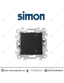 Interrupteur Va & vient SIMON 24 Noir mat 2410201-098 Casablanca Maroc