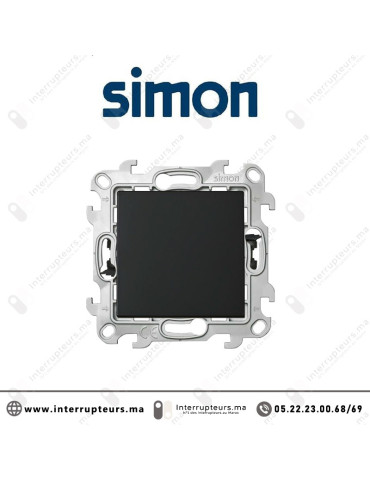 Poussoir à bascule SIMON 24 Noir mat 2410150-098 Casablanca Maroc