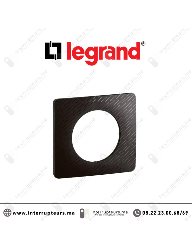 Plaque Legrand Céliane Noir Météore 1 poste CP0701 Casablanca Maroc