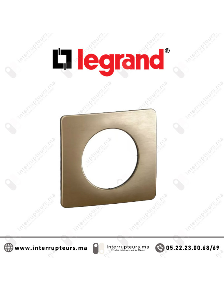 Plaque Legrand Céliane Bronze Satiné 1 poste CP1601 Casablanca Maroc