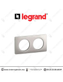 Plaque Legrand Céliane Alu Satiné 2 postes CP1702 Casablanca Maroc