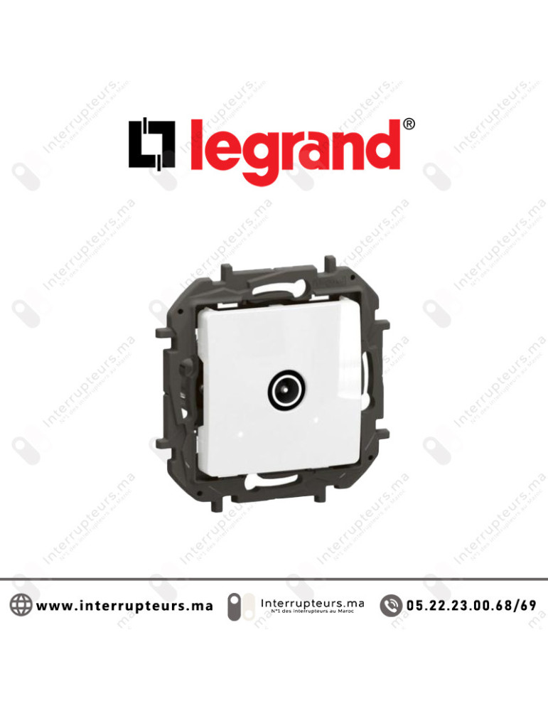Prise TV Legrand Niloe terminal Blanc Casablanca Maroc