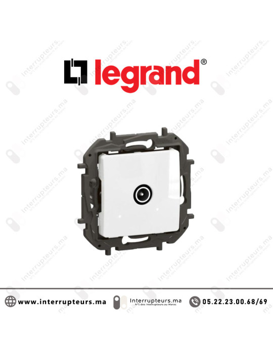 Prise TV Legrand Niloe terminal Blanc Casablanca Maroc