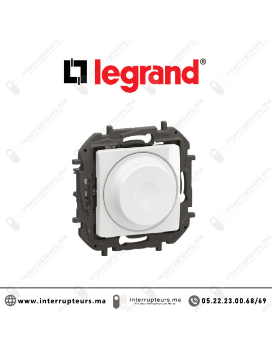 Variateur rotatif Legrand Niloe 300W - 2 fils Blanc Casablanca Maroc