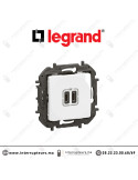 Chargeur double USB Legrand Niloe Type-C 3A 15W Blanc Casablanca Maroc
