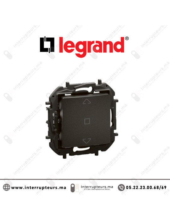 Poussoir volets roulants Legrand Niloe Noir Casablanca Maroc