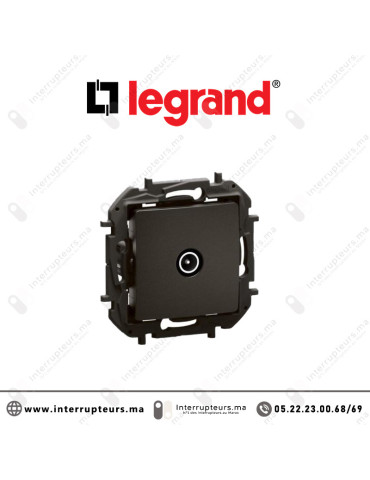 Prise TV Legrand Niloe terminal Noir Casablanca Maroc