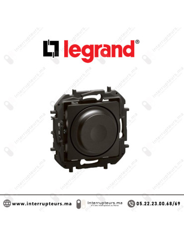 Variateur rotatif Legrand Niloe 300W - 2 fils Noir Casablanca Maroc