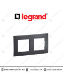 Plaque 2 postes Legrand Niloe Gris foncé Casablanca Maroc