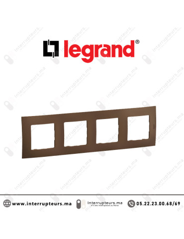 Plaque 4 postes Legrand Niloe Bronze