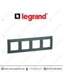 Plaque 4 postes Legrand Niloe Vert Olive Casablanca Maroc