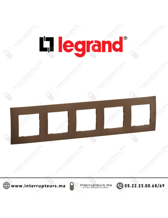 Plaque 5 postes Legrand Niloe Bronze Casablanca Maroc