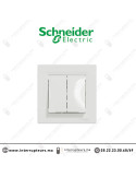 Interrupteur double va et vient Schneider Asfora blanc EPH0600121 Casablanca Maroc