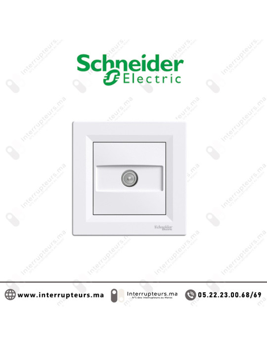 Prise TV Schneider Asfora blanc EPH3200121 Casablanca Maroc