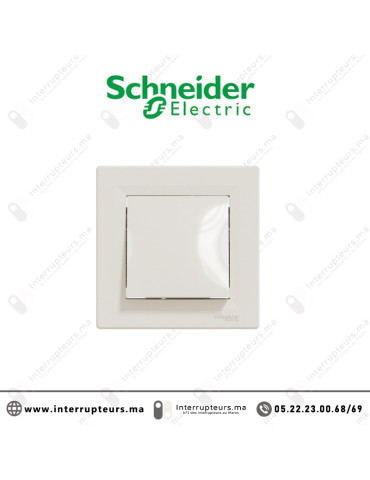 Bouton poussoir Schneider Asfora crème EPH0700123 Casablanca Maroc