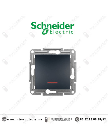 Bouton poussoir lumineux Schneider Asfora anthracite EPH1600171 Casablanca Maroc