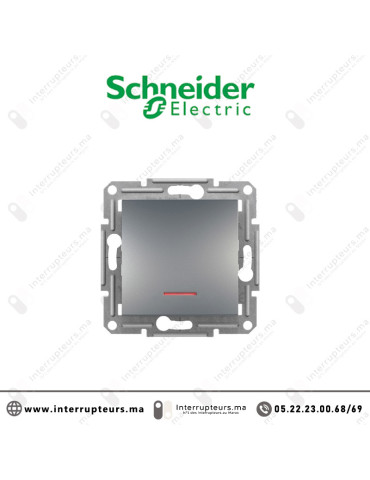 Bouton poussoir lumineux Schneider Asfora acier EPH1600162 Casablanca Maroc