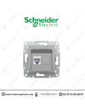 Prise RJ45 CAT6 UTP Schneider Asfora aluminium EPH4700161 Casablanca Maroc