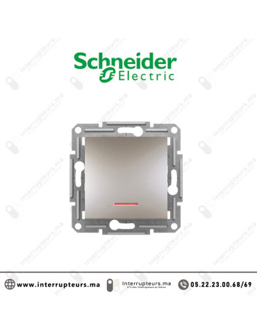 Bouton poussoir lumineux Schneider Asfora bronze EPH1600169 Casablanca Maroc
