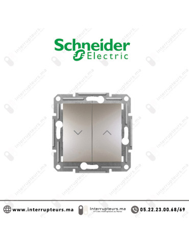 Interrupteur volet roulant Schneider Asfora bronze EPH1300569 Casablanca Maroc