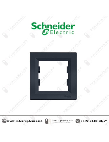 Plaque 1P Schneider Asfora anthracite EPH5800171 Casablanca Maroc