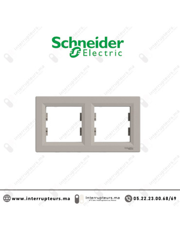 Plaque 2P Schneider Asfora bronze EPH5800269 Casablanca Maroc
