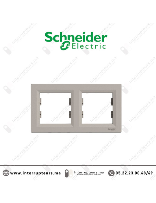Plaque 2P Schneider Asfora bronze EPH5800269 Casablanca Maroc