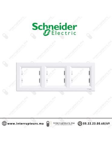 Plaque 3P Schneider Asfora blanc EPH5800321 Casablanca Maroc