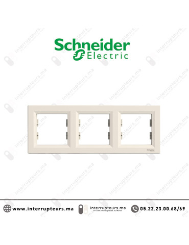 Plaque 3P Schneider Asfora crème EPH5800323 Casablanca Maroc