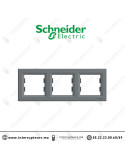 Plaque 3P Schneider Asfora Steel EPH5800362 Casablanca Maroc